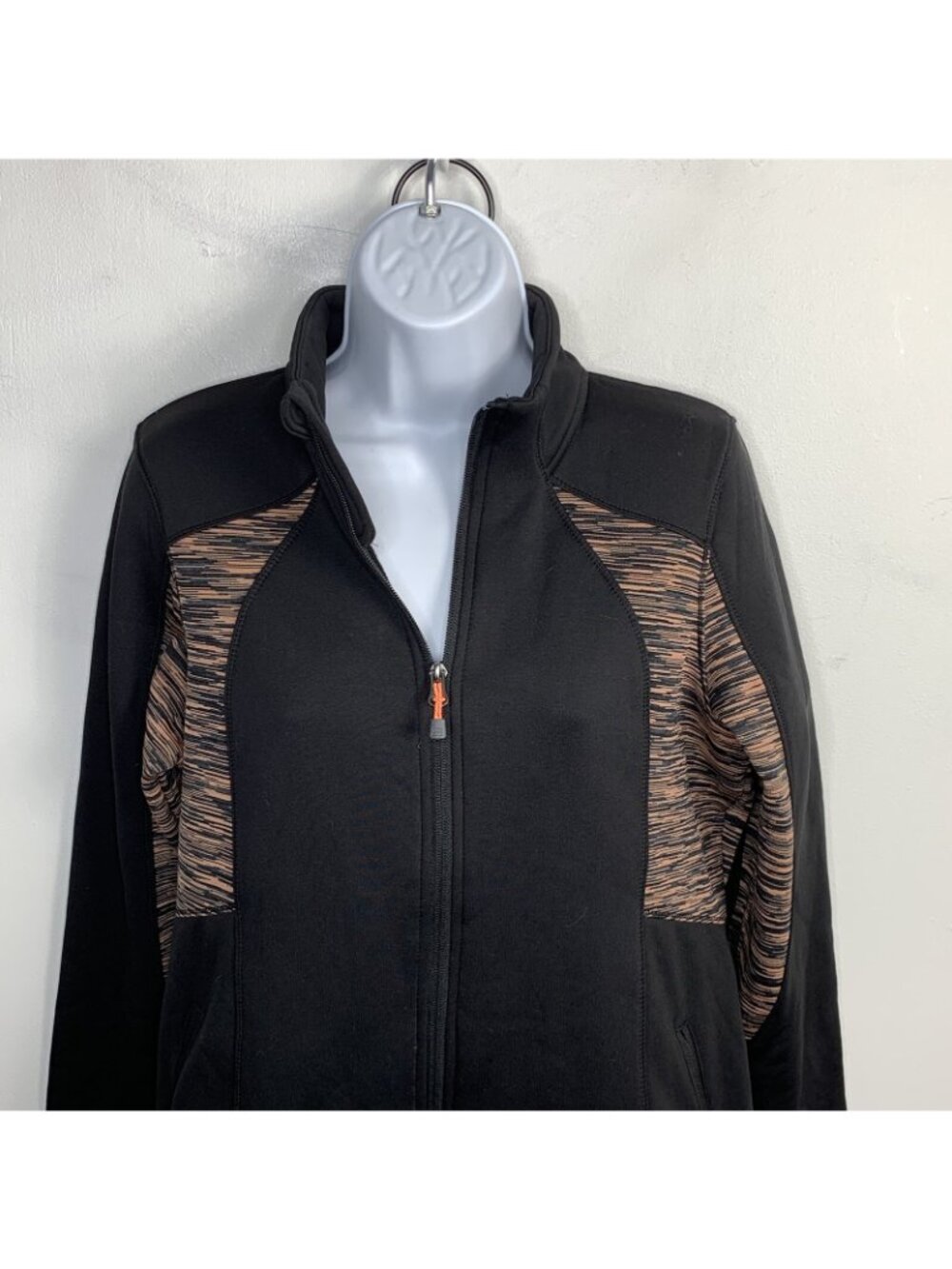 Avalanche Womens Jacket Sz L Black Zip Thumb Holes Athletic Wicking Activewear - Picture 11 of 12